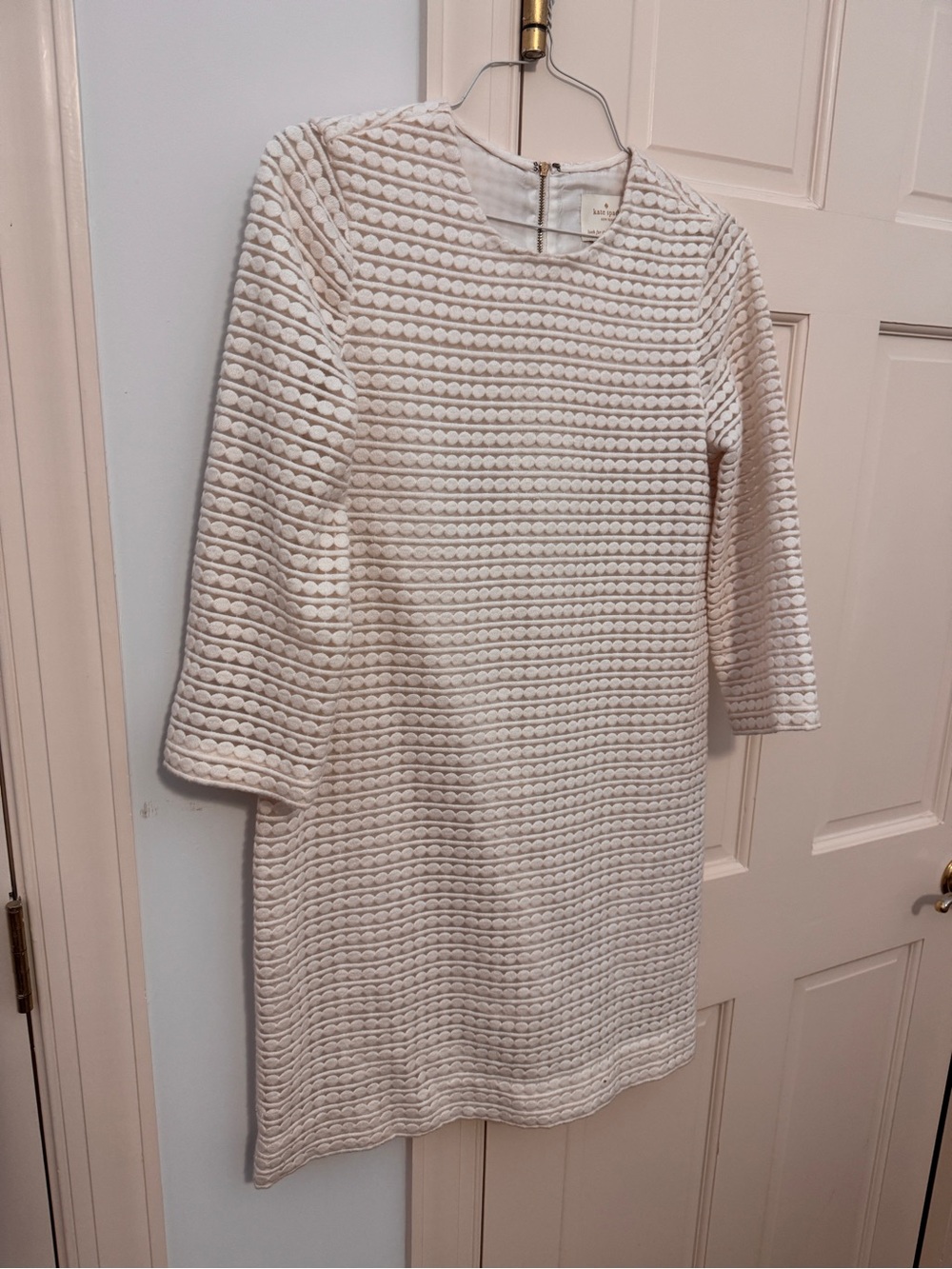 kate spade Cream Textured Shift Dress